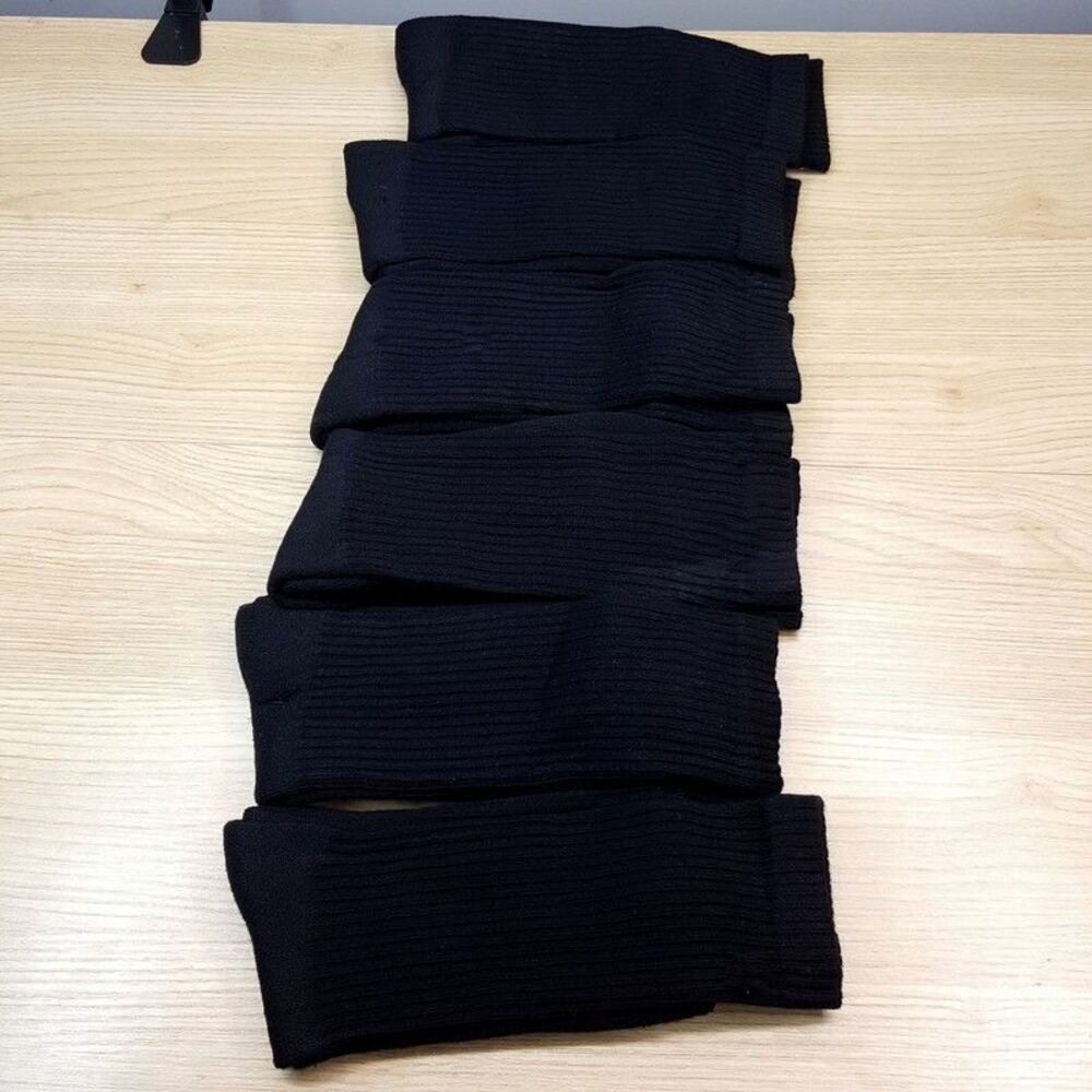 GOLD TOE Mens Crew Socks Black 6-Pack Sport Cushioned